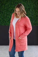 Madison Cozy Cardigan - Cherry Blush