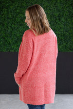 Madison Cozy Cardigan - Cherry Blush