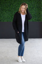 Madison Cozy Cardigan - Jet Black