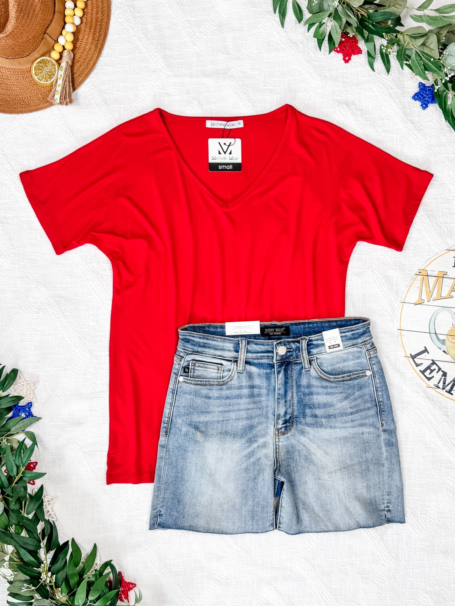 Chloe Cozy Tee - Red