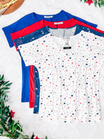Chloe Cozy Tee - Aviators and Fireworks