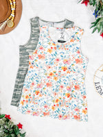 Renee Ruffle Tank Top - Camo