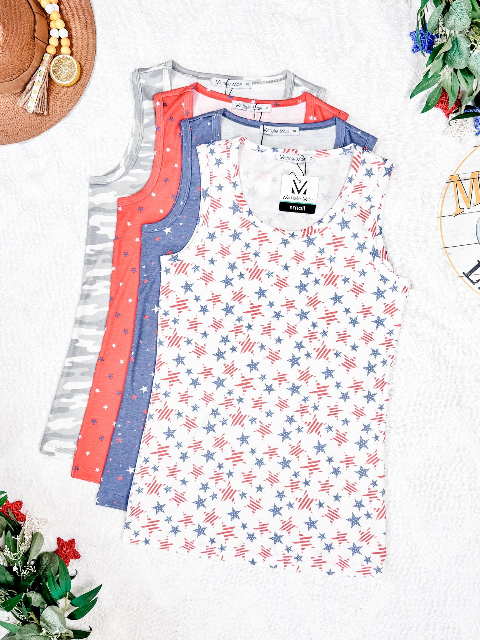 Ava Tank - Blue Liberty Stars