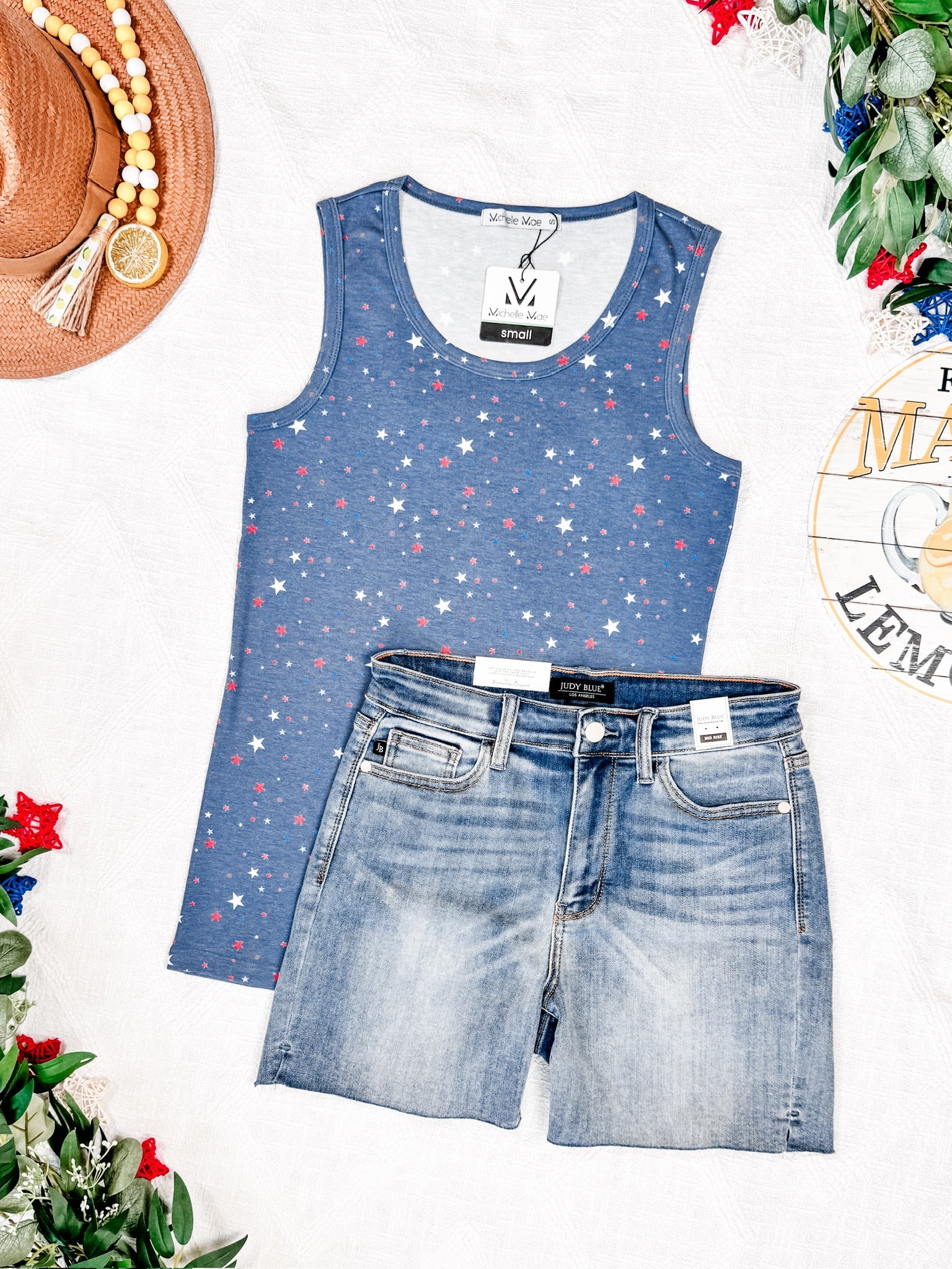Ava Tank - Blue Liberty Stars
