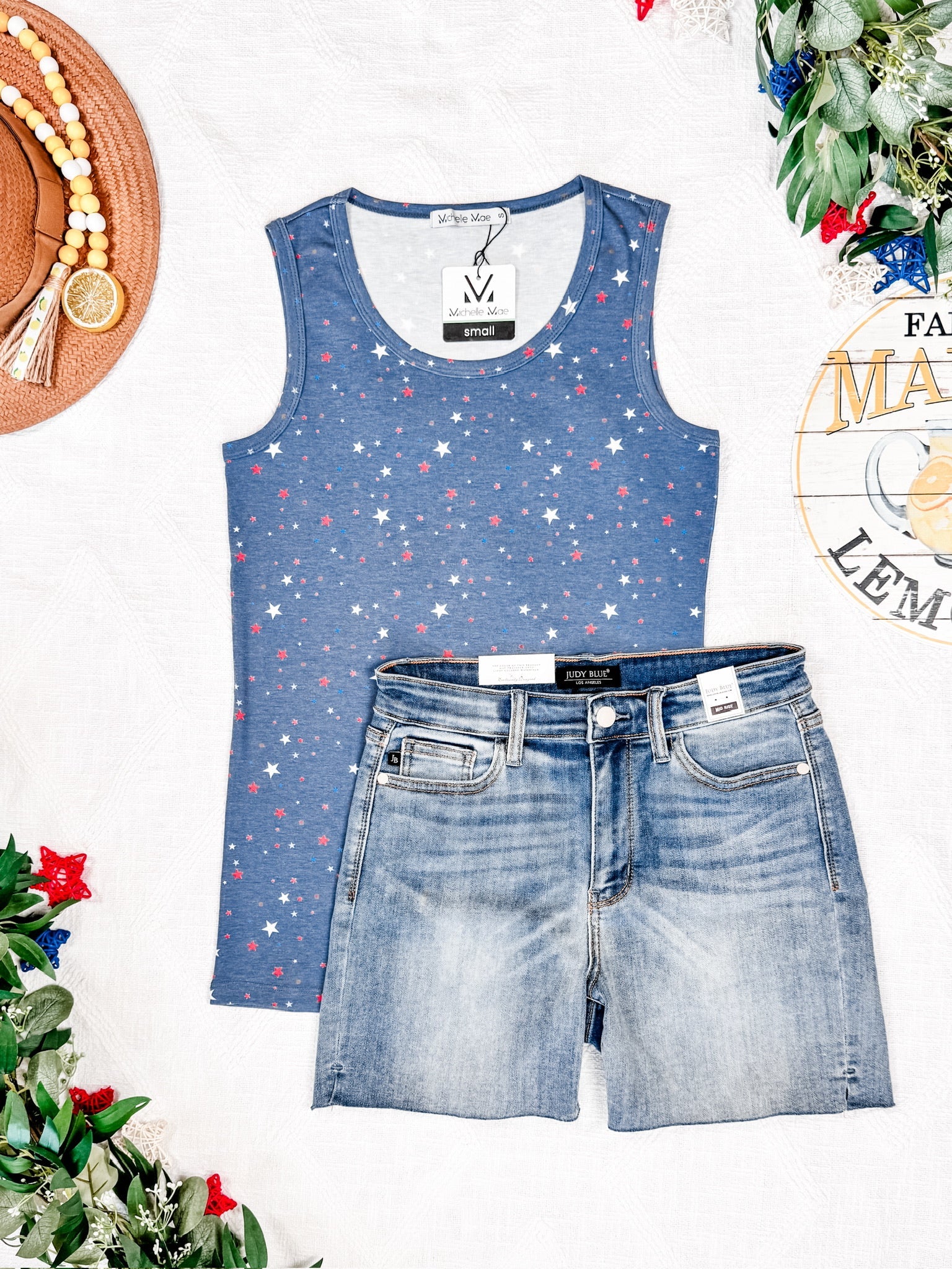 Ava Tank - Blue Liberty Stars