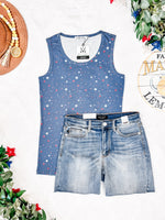 Ava Tank - Blue Liberty Stars