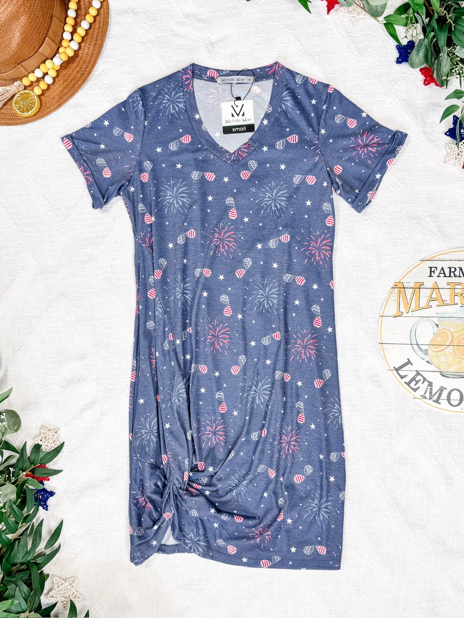 Knot Dress - Aviators and Fireworks