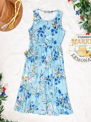 Bailey Dress - Light Blue Floral Bliss