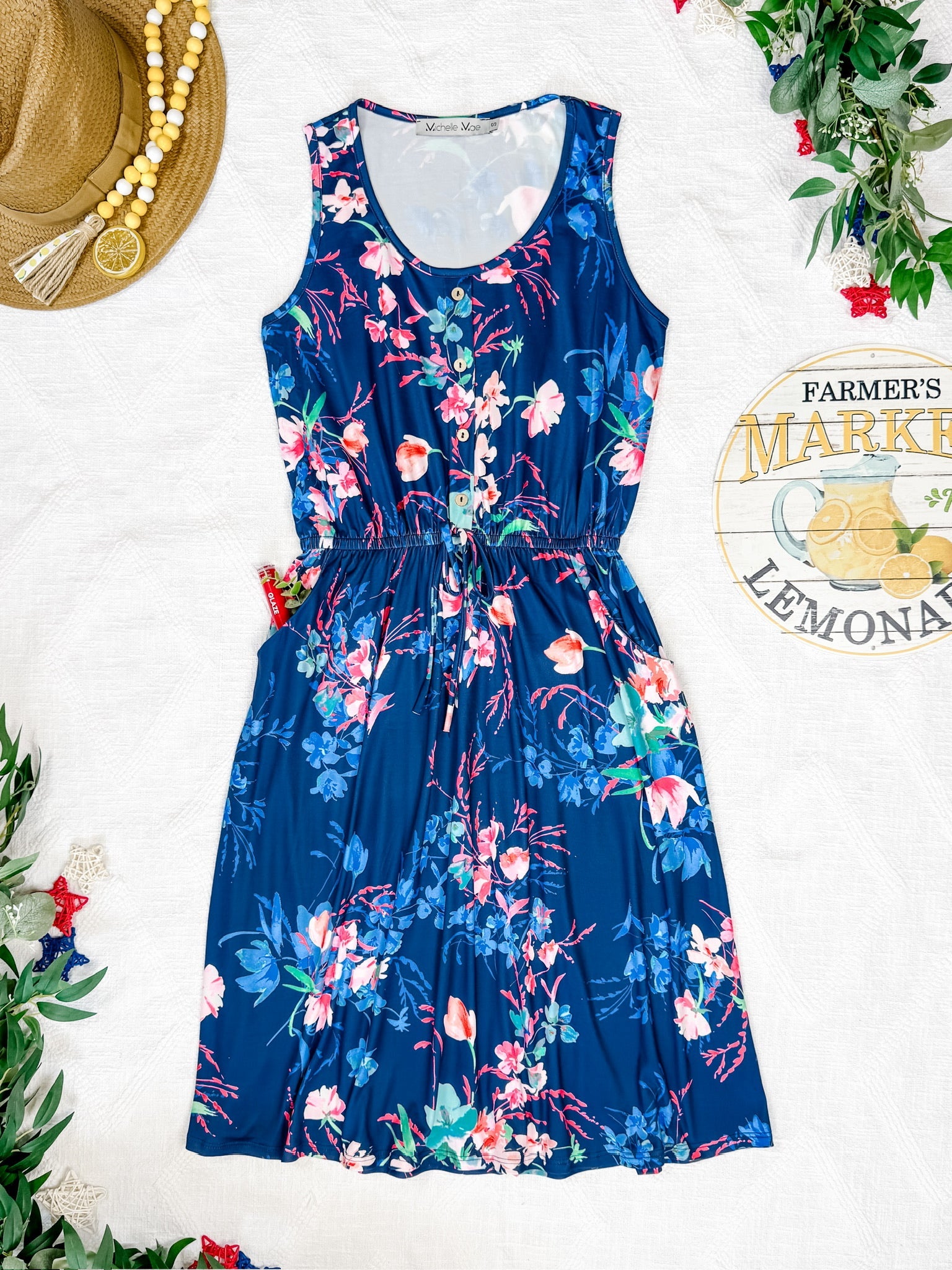 Sadie Dress - Navy Floral Bliss