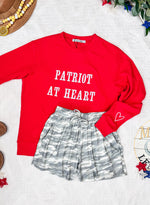 Corrine Embroidered Pullover Top - Patriot at Heart