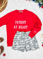 Corrine Embroidered Pullover Top - Patriot at Heart