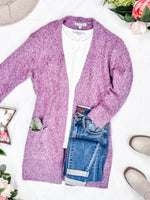 Madison Cozy Cardigan - Frosted Berry