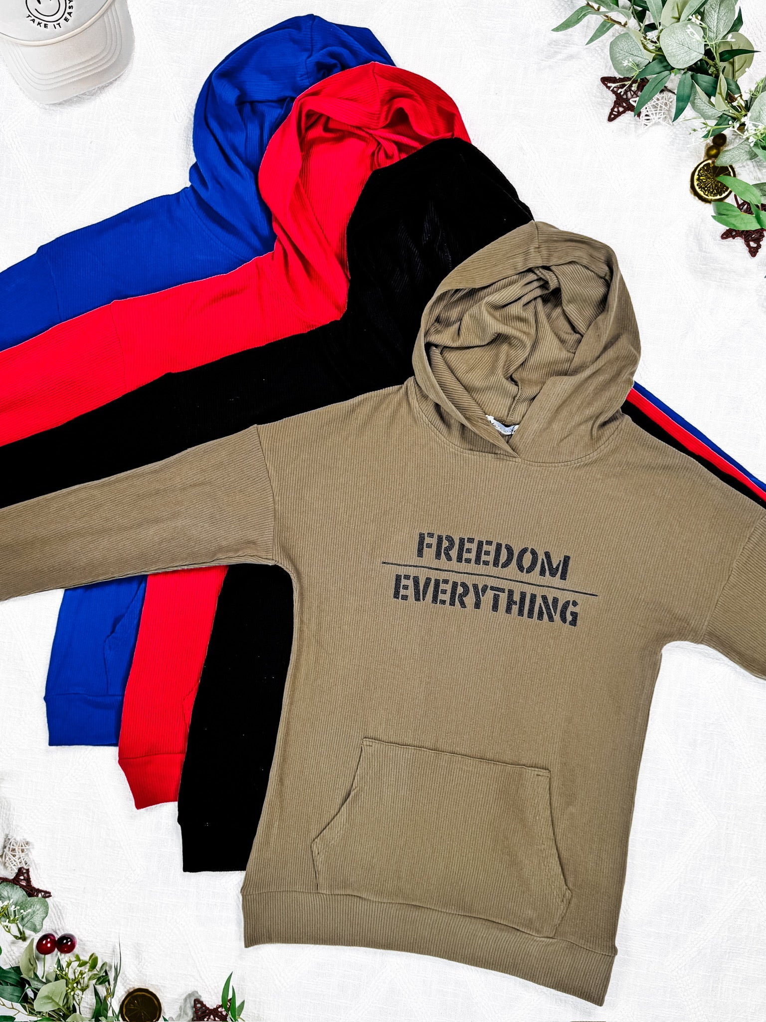 Corrine Hoodie - Red USA Sequin