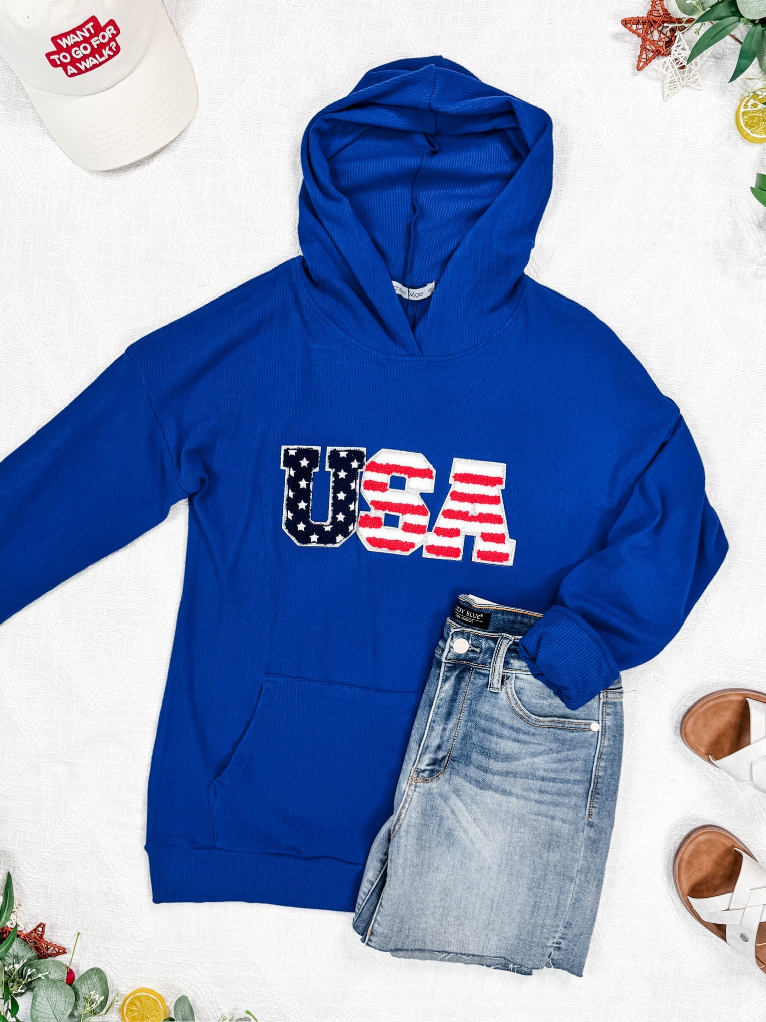 Corrine Hoodie - Royal Blue USA
