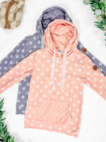 Hailey Pullover Hoodie - Coral Floral