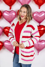 Valentine's Stripe Cardigan