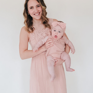 Dusty Rose Crochet Mommy & Me Dress - Infant
