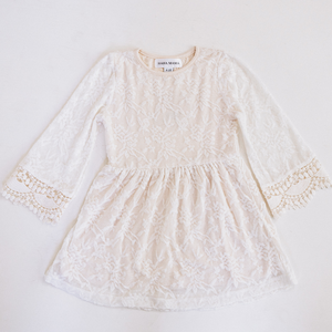Ivory Lace Mommy & Me Dress - Child