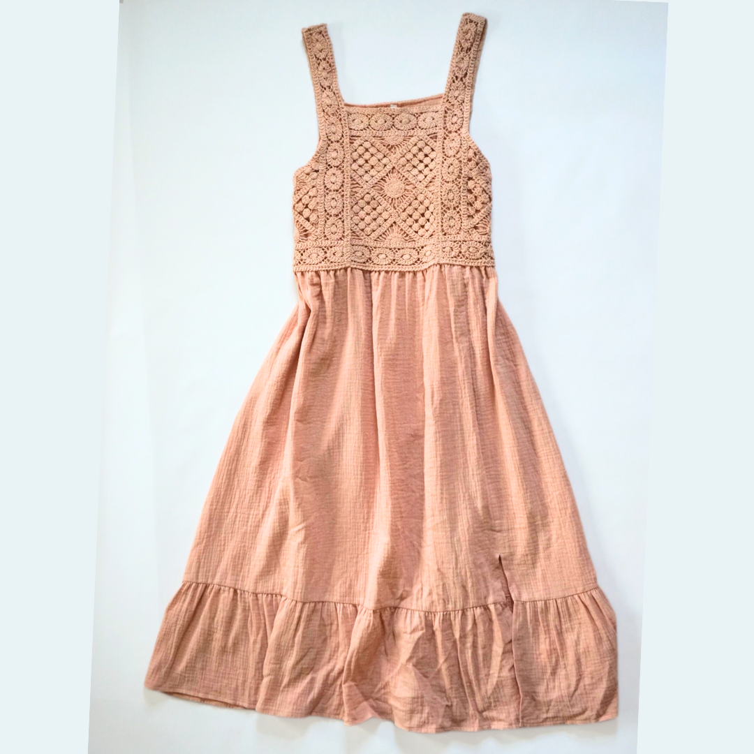 Dusty Rose Crochet Mommy & Me Dress - Women