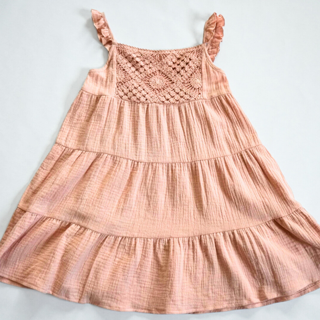 Dusty Rose Crochet Mommy & Me Dress - Child