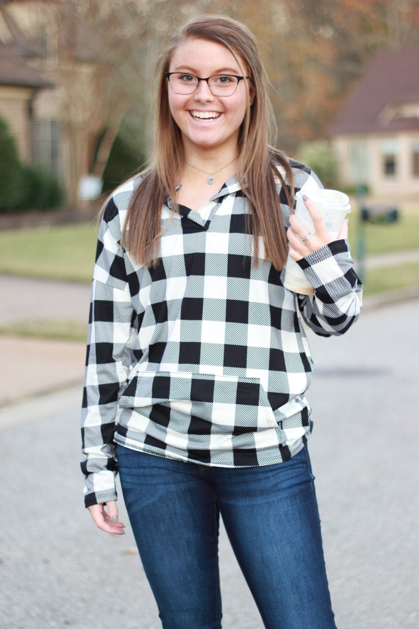 Kangaroo Plaid Top