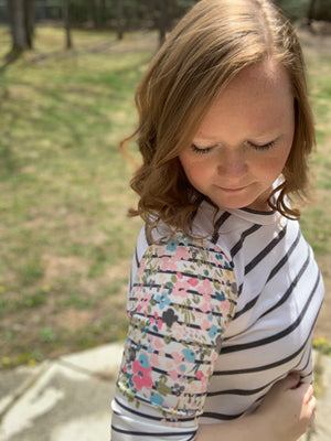 Striped Floral Dress