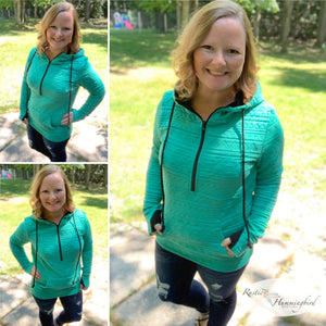 Turquoise Aztec Half Zip