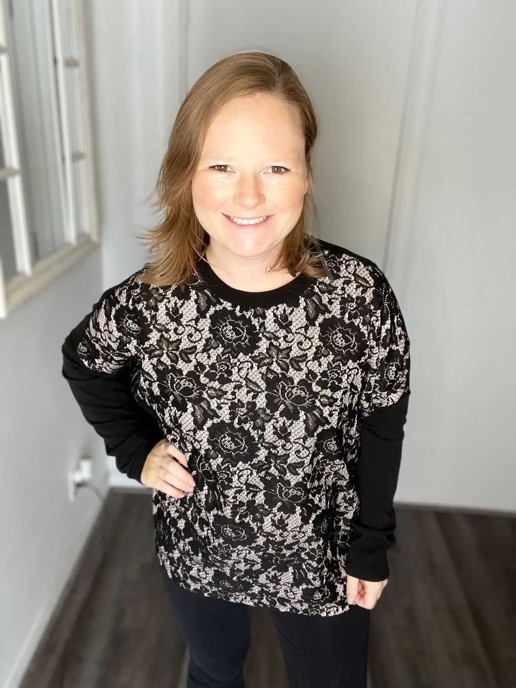 Flowery Lace Top