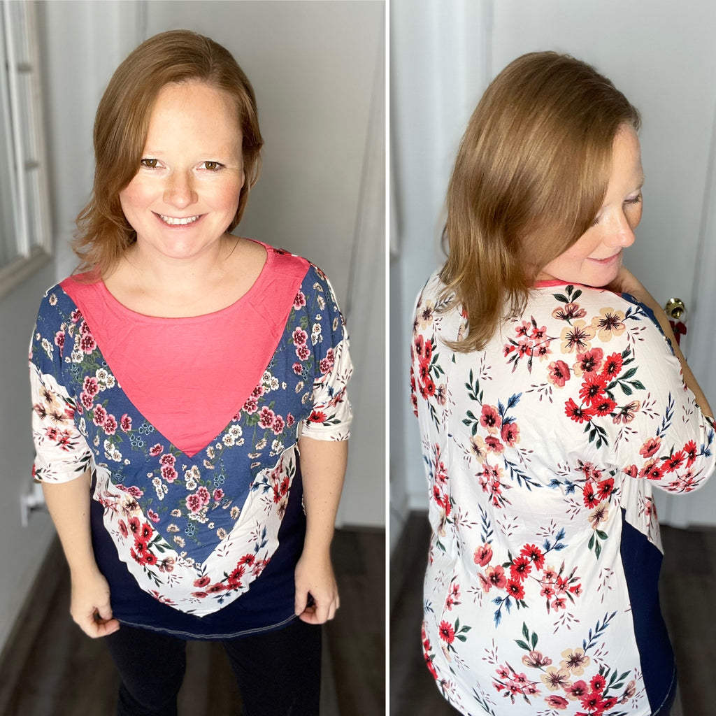 Floral Chevron Dolman