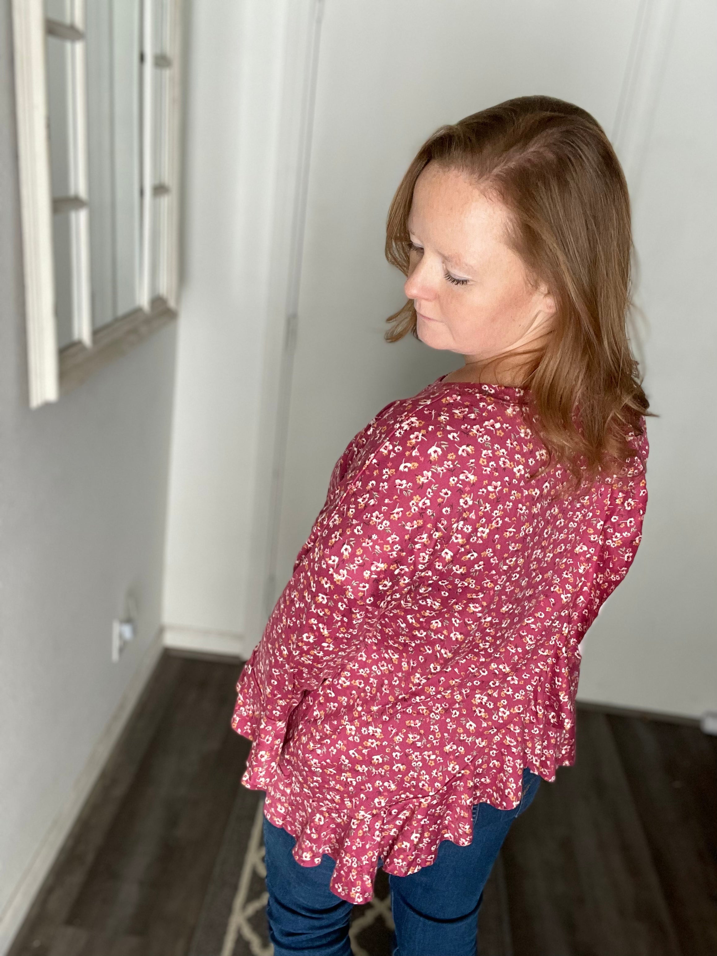 Ruffle Floral Top