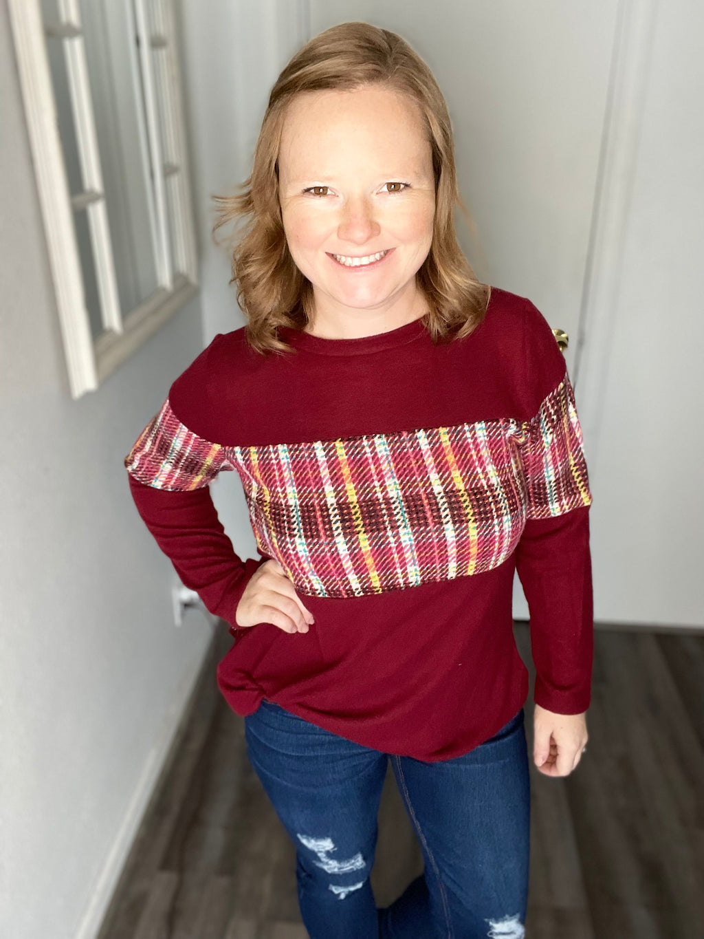 Rainbow Contrast Tunic