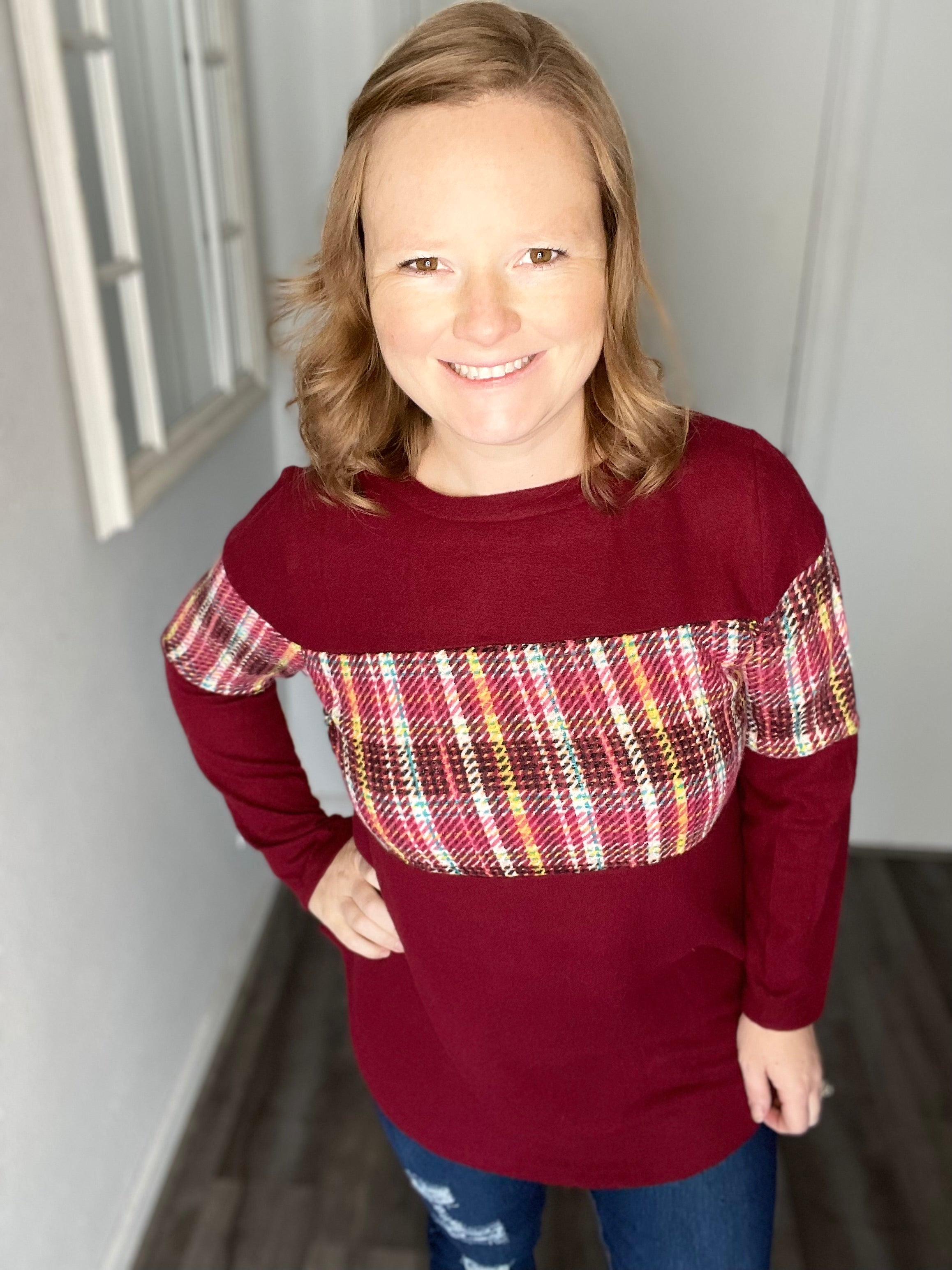 Rainbow Contrast Tunic